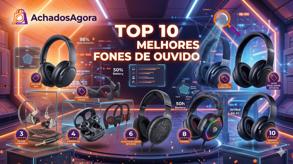 Imagens top 10 fones de ouvido 2026